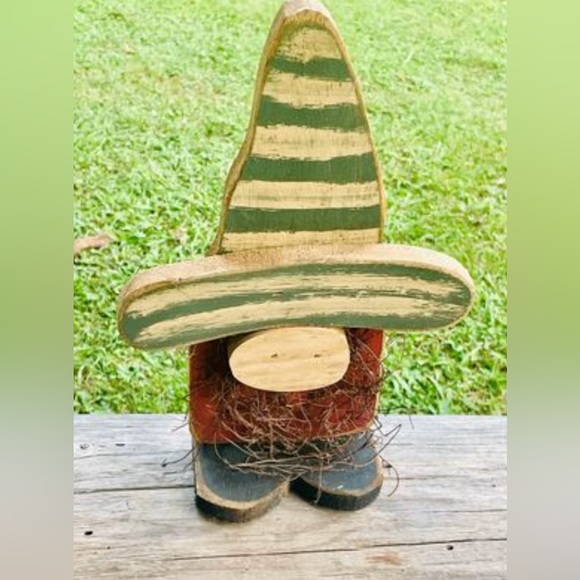 *Green Striped Hat Christmas Gnome - Picture 8 of 8